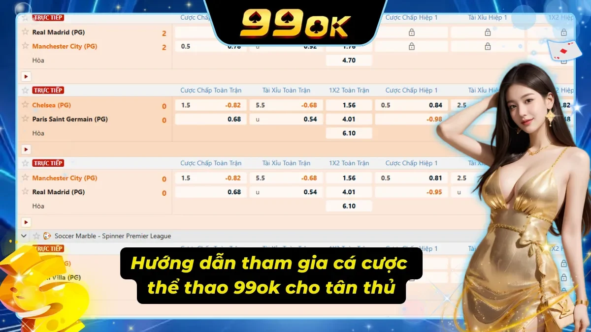 Quy trình tham gia cá cược thể thao 99ok đơn giản từ A-Z